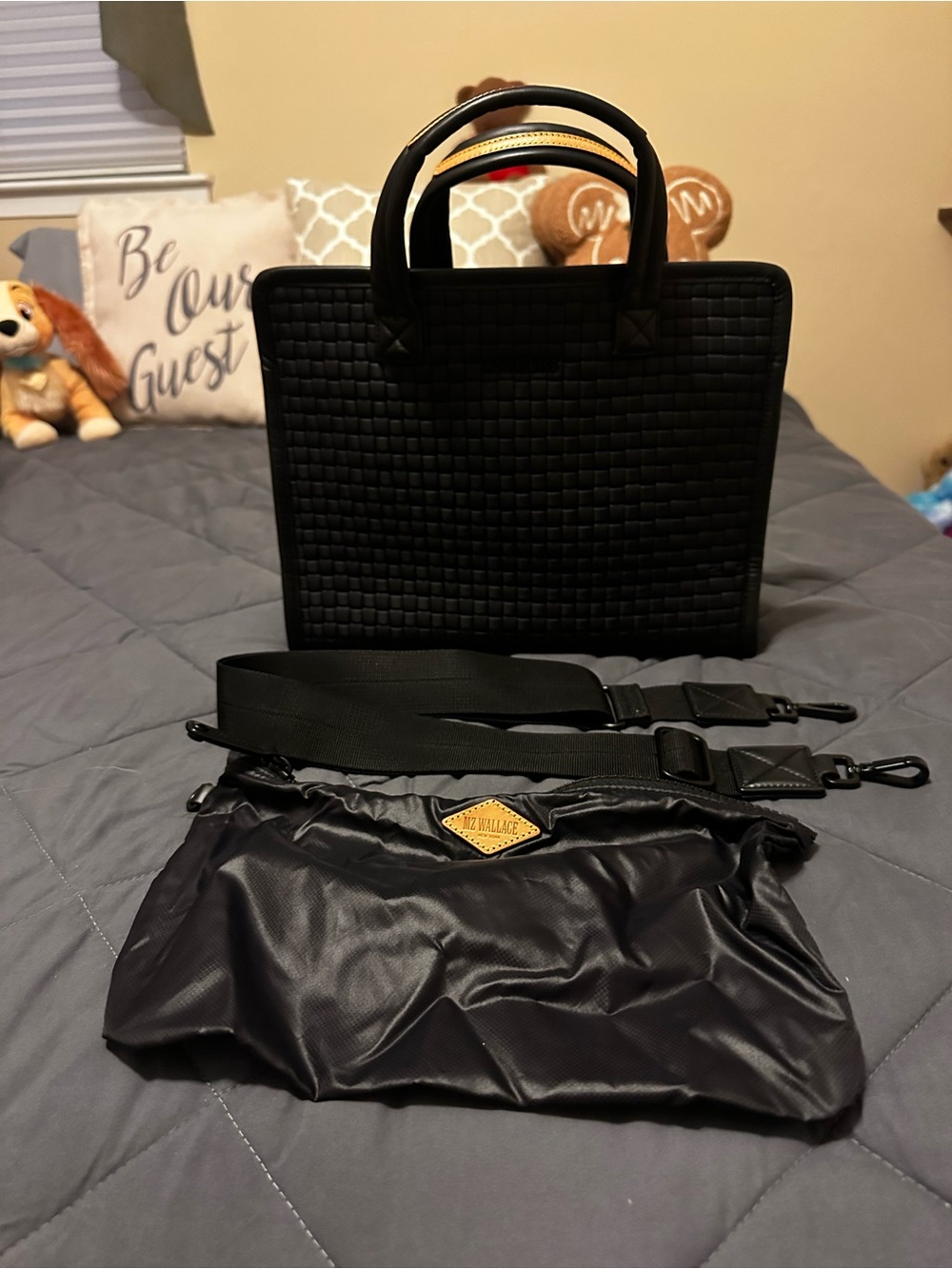 MZ Wallace Black Woven Box Tote
